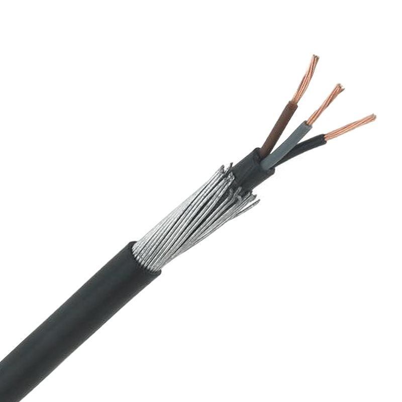 2.5mm 3 Core 31A Brown Black Grey 6943X Steel Wire Armoured SWA Outdoor Mains Power Cable - 25m