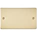 Flat Plate 2G blanking plate - brushed brass