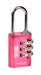 20mm Pink Aluminium Combination Padlock