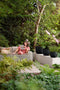 Fuente Rings 30cm Round Plastic Indoor & Outdoor Plant Pot - Onyx Black
