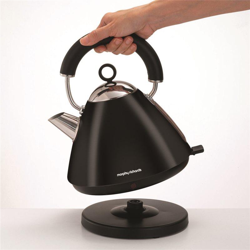 Accents 1.5 Litre Pyramid Kettle, Metallic Black