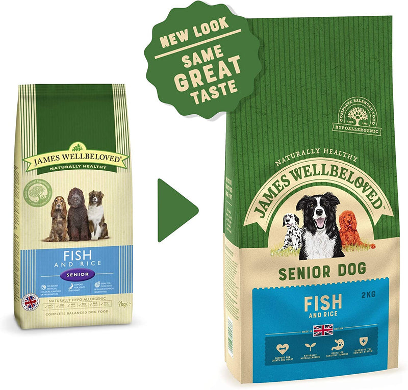 Complete Dry Senior Dog Food - Fish & Rice - 2KG