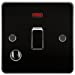 Flat Plate 20A 1G DP switch with neon and flex outlet - gunmetal