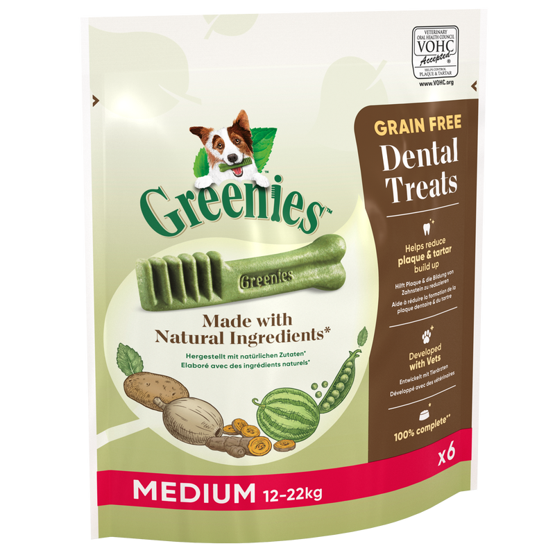 Grain Free Dog Dental Treats - Medium (12-22kg) - 170g