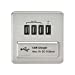 1G Screwless Brushed Chrome Quad USB 5V Charger Outlet - Black Insert