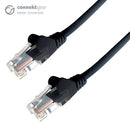 Black RJ45 Cat6 High Quality 24AWG Stranded Snagless UTP Ethernet Network LAN Patch Cable - 1m