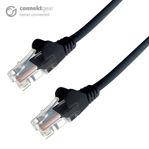 Black RJ45 Cat6 High Quality 24AWG Stranded Snagless UTP Ethernet Network LAN Patch Cable - 1m