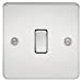 Flat Plate 20A 1G DP switch - polished chrome