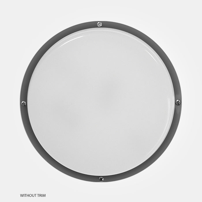 Cassi Range - IP54 8W Circular LED Ceiling/Wall Light With Full Diffuser - Black