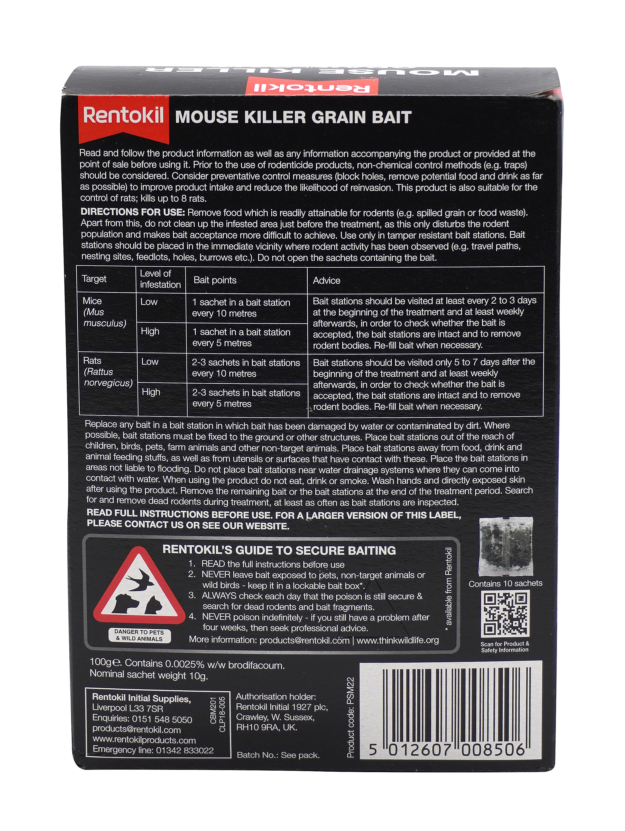 Mouse Killer Grain Bait - 10 Sachet