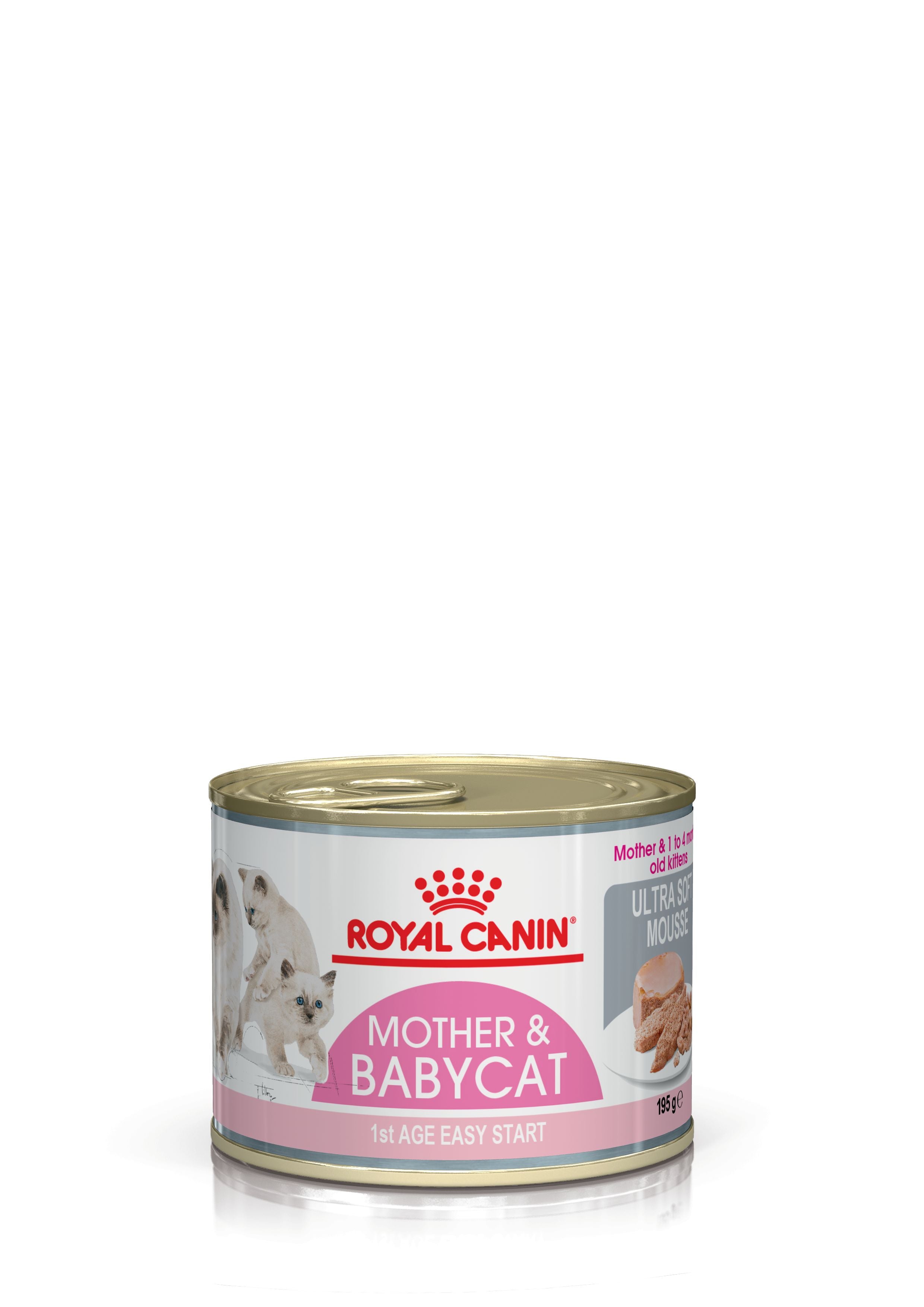 Mother And Babycat Adult And Kitten Wet Food Mousse, 195g x 12 Pack