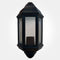 IP44 Traditional 60W Half Lantern Porch Light - Black