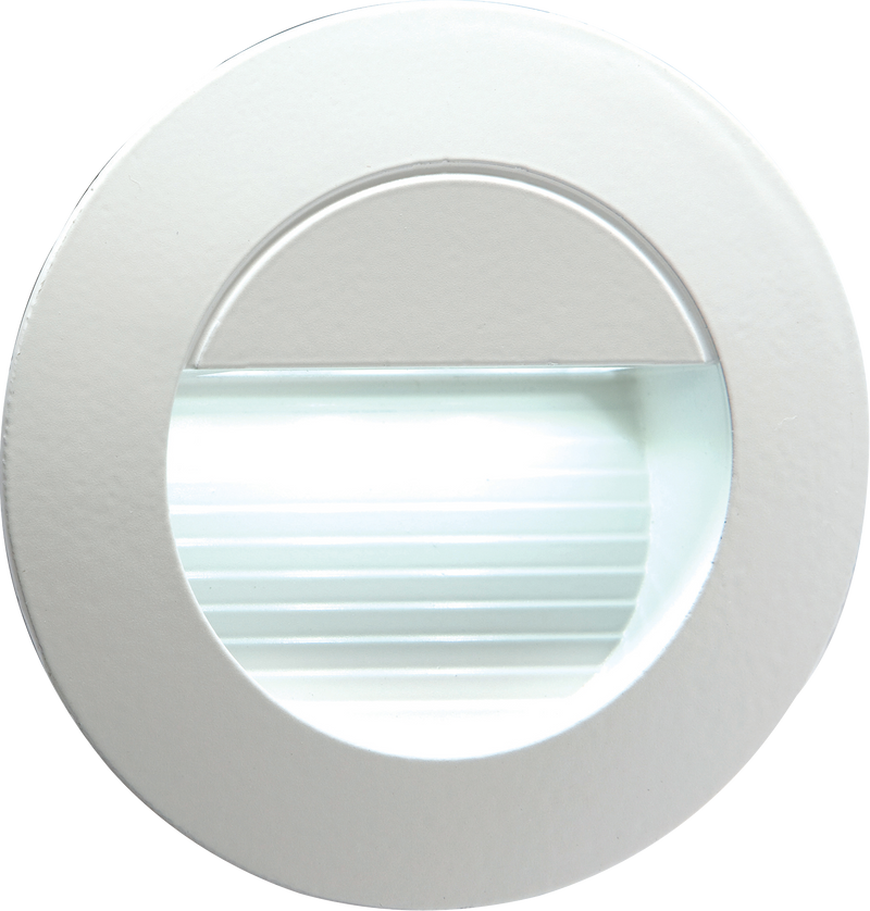 IP54 Round LED Recessed Stair & Wall Guide Light -White