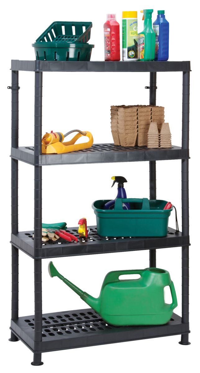 Self Assembly Ventilated Plastic Shelving Unit - 4 Shelf