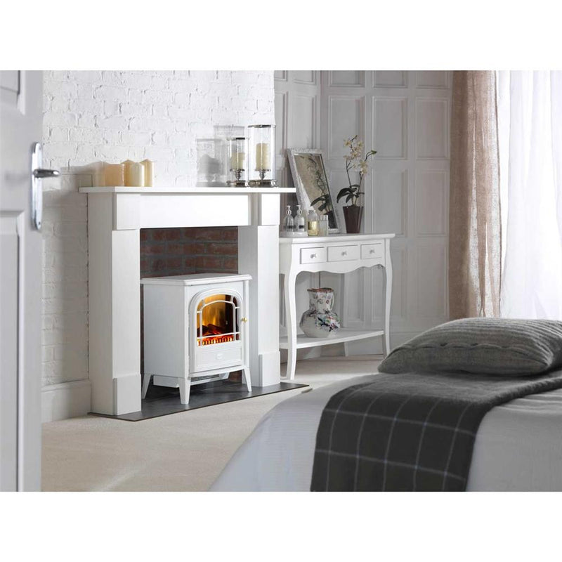 Chourchevel Optiflame Electric Stove - Matt White (2019A Model)