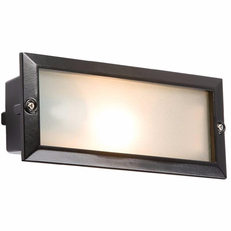 IP44 E27 Aluminium Brick Light With Extra Louvred Cover