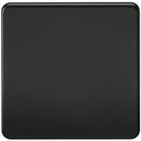 Screwless 1G Blanking Plate Matt Black