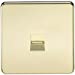 Screwless Polished Brass Telephone Extension Socket