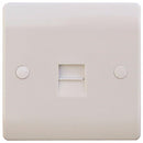 Sline 1G White Telephone Master Socket Flush Wall Switch