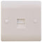 Sline 1G White Telephone Master Socket Flush Wall Switch