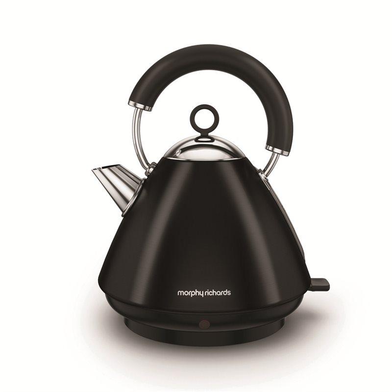 Accents 1.5 Litre Pyramid Kettle, Metallic Black