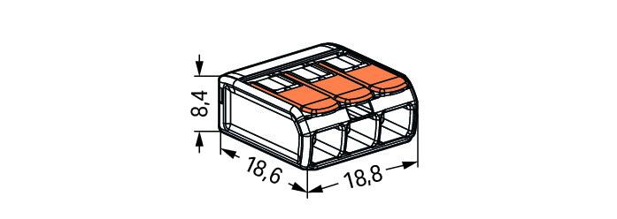 3 Way Terminal Block Connector, 50 Pack