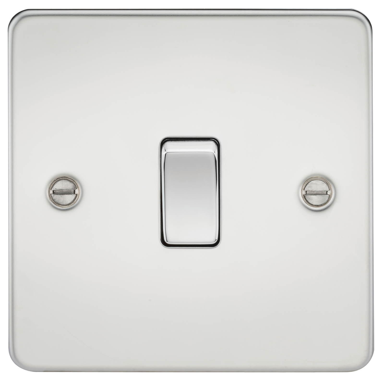Flat Plate 10AX 1G Intermediate Switch - Polished Chrome