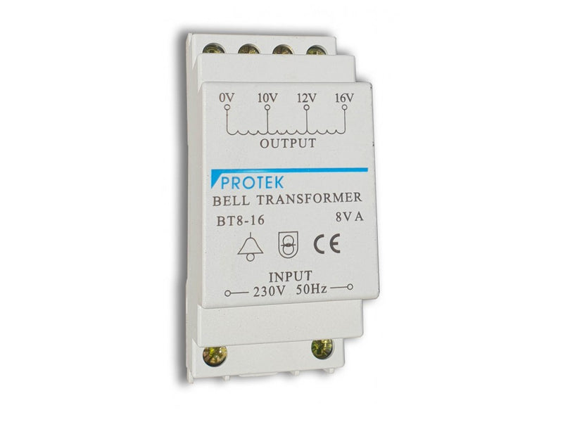 16V 8VA 2 Module Din Rail Bell Transformer