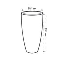 Pure 30cm Soft Round High Plastic Indoor & Outdoor Plant Pot - White