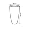Pure 30cm Soft Round High Plastic Indoor & Outdoor Plant Pot - White