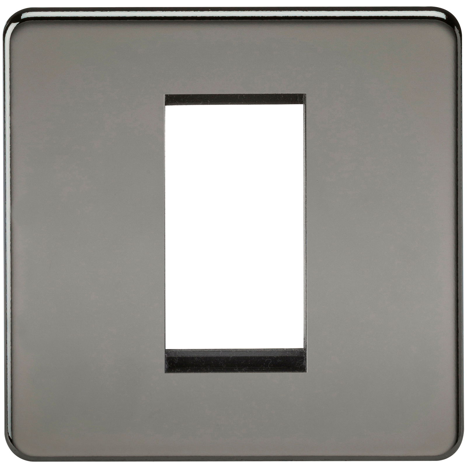 Screwless 1G Modular Faceplate - Black Nickel