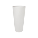 Pure 50cm Straight Round High Plastic Indoor & Outdoor Plant Pot - White