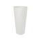 Pure 50cm Straight Round High Plastic Indoor & Outdoor Plant Pot - White
