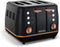 Evoke 4 Slice Toaster, Rose Gold & Black