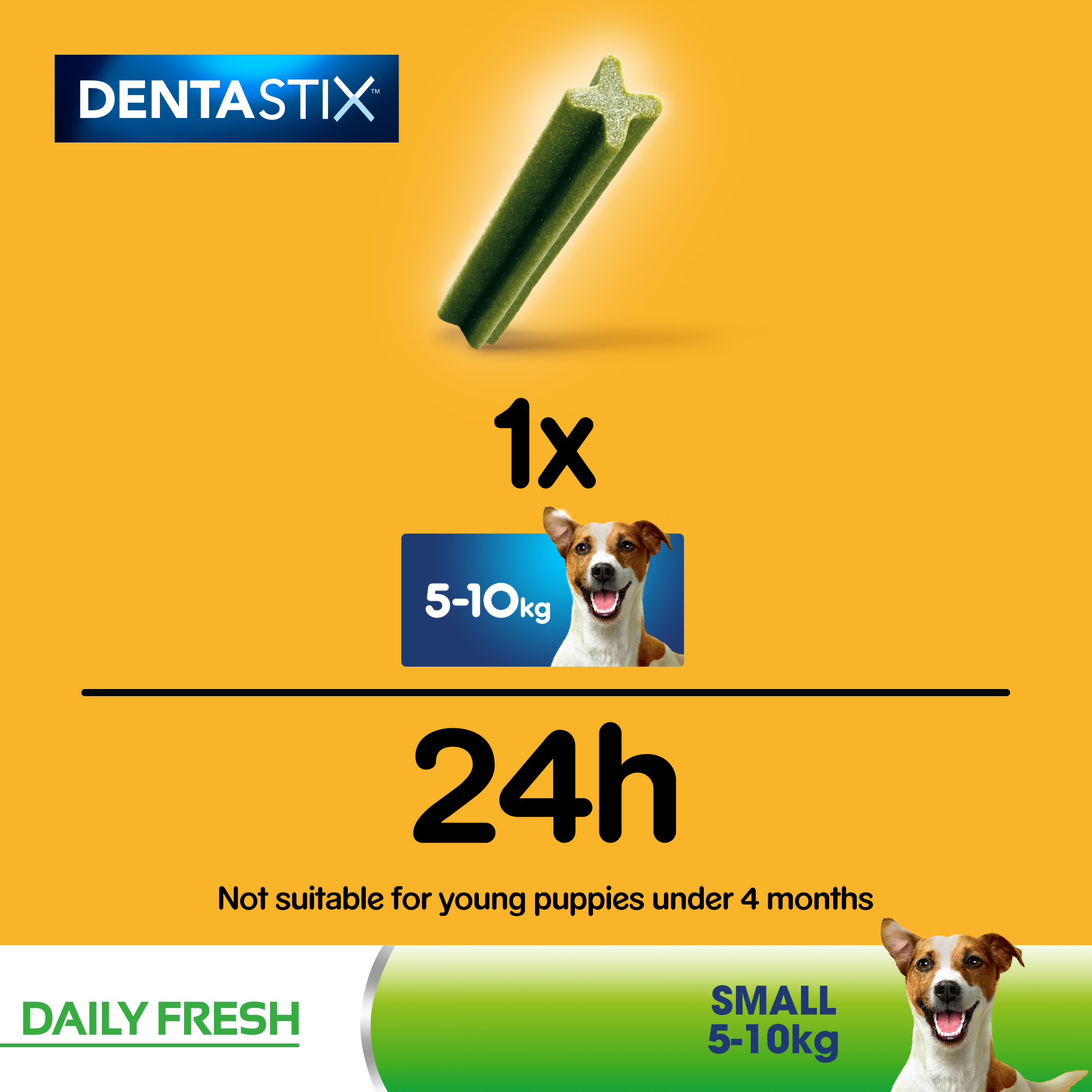 Dentastix Fresh Daily Dental Chews Small Dog 35 Sticks x 4 Pack