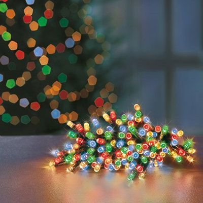 24 LED Multi Action Battery Operated TimeLights, Multi Coloured