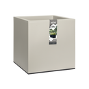 Elho Vivo Matt Finish Square Wheels 40 - Planter - Warm Grey - Indooroutdoor! - L 39.00 x W 39.00 x H 41.00 cm