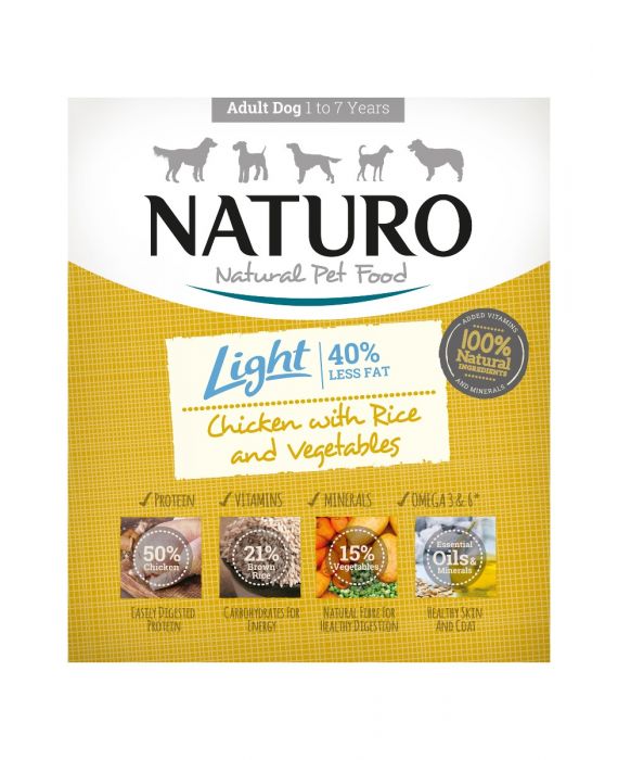 Adult Dog Light Chicken with Rice and Vegetables, 400g X7