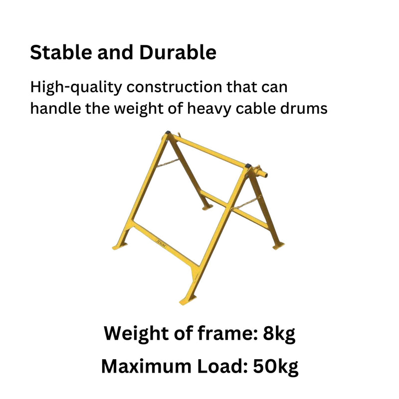 A Frame Universal Cable Drum Dispenser De-reeling Carrier Stand