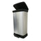 50L Metal Effect Pedal Deco Bin - Silver