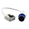 16A 230V White Male to 1 Gang Socket Hook Up Extension Cable Lead - 1m