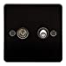 3 Pole Fan Isolator Flat Plate Switch- Brushed Chrome