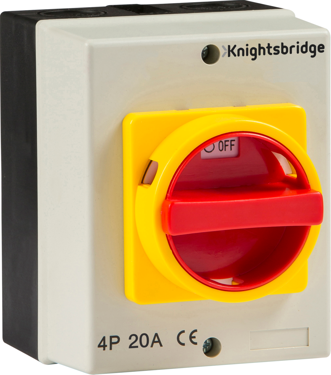 20A 4 Pole 230V-415V IP65 Industrial Rotary Isolator