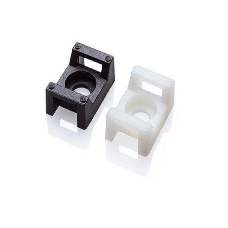 Screw Cable Tie Mounts (100 Pack) - Neutral