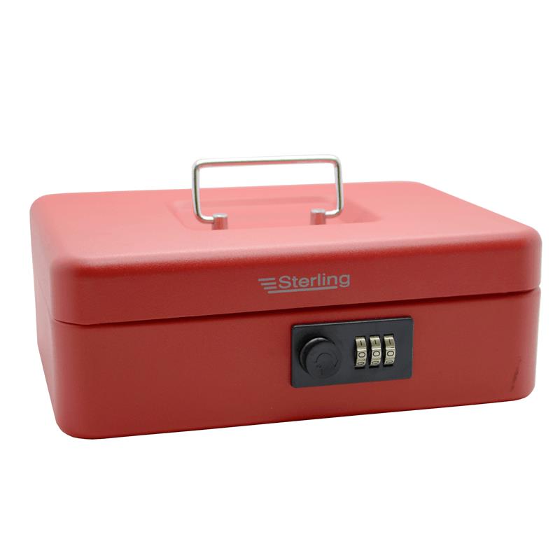 Keyless Cash Box With Combination Lock - Red