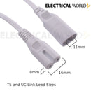 T5 G5 13W Under Cabinet Linkable Fluorescent Fitting With Diffuser