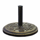 38mm-48mm Patio Rose Design Cast Iron Effect Parasol Base