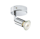 Ceiling Light GU10 50 Watt Single Spotlight Chrome LED Compatible