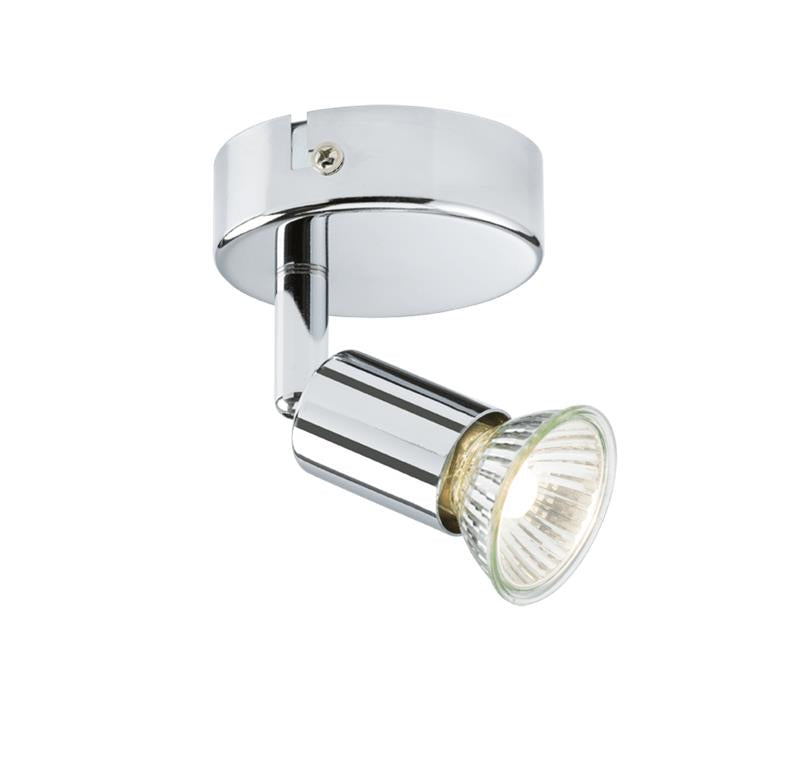 Ceiling Light GU10 50 Watt Single Spotlight Chrome LED Compatible