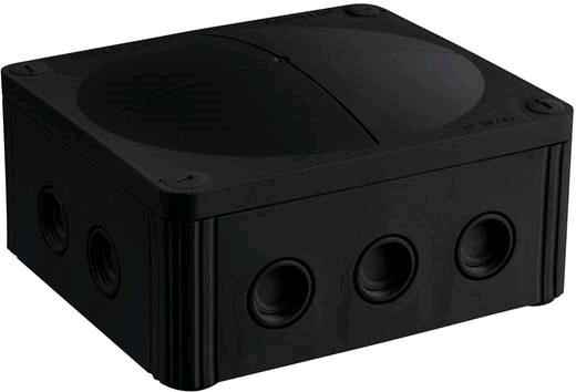 Combi 1210/5 57A Black IP66 Weatherproof Junction Adaptable Box Enclosure With 5 Way Connector